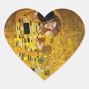 Adesivo Coração O Beijo Por Gustave Klimt