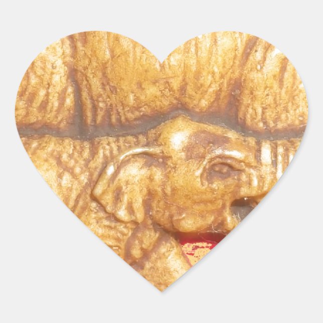 Adesivo Coração O Coração da Herda: Retrato da Família Elefante (Frente)