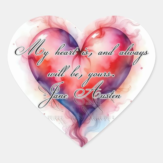 Adesivo Coração O Coração de Austin (Frente)