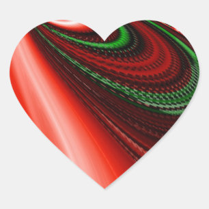 Adesivo Coração O espírito do Amor e da Esperança Abstrato 3D Ra
