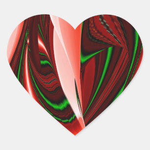 Adesivo Coração O espírito do Amor e da Esperança Abstrato 3D Ra