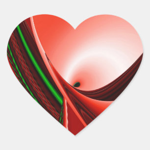 Adesivo Coração O espírito do Amor e da Esperança Abstrato 3D Ra