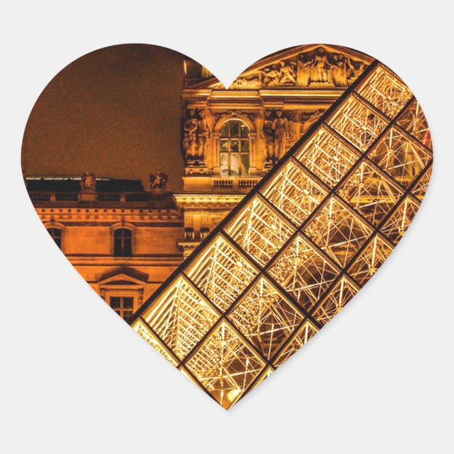 Adesivo Coração O Louvre (Frente)