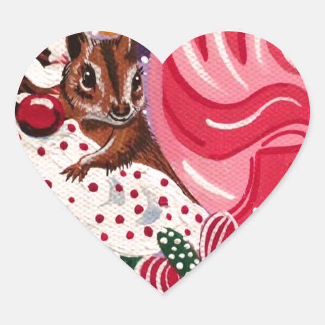 Adesivo Coração "O Mundo da Mineração de Elizabeth" (Frente)