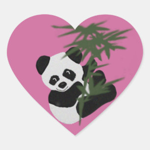 Adesivo Coração O Pequeno Panda