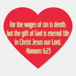 Adesivo Coração O presente do deus é vida eterna