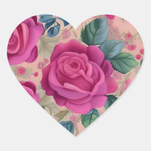 Adesivo Coração O Sabor Dos Rosas - Soft E Serene
