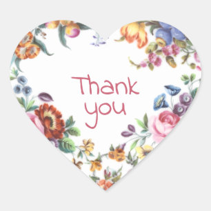 Adesivo Coração Obrigado