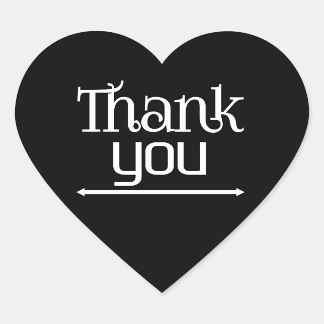 Adesivo Coração Obrigado  (Frente)