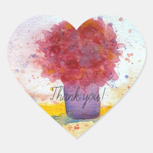 Adesivo Coração Obrigado Cardíaco Palitos