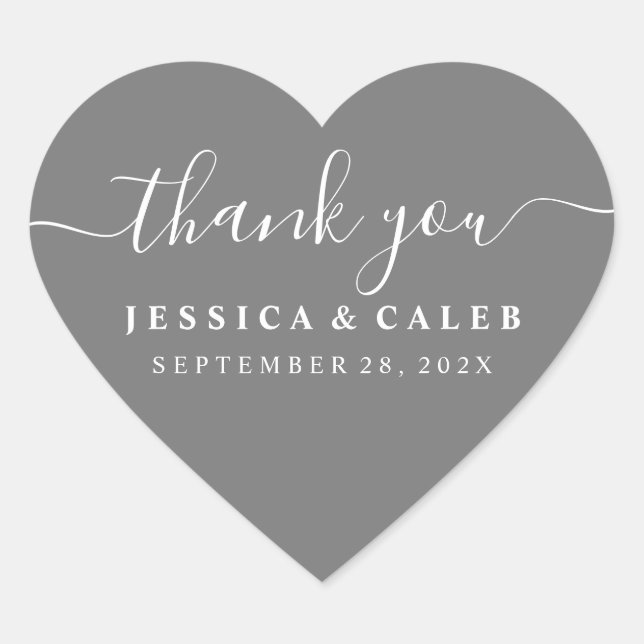 Adesivo Coração Obrigado Casal Cardíaco (Frente)