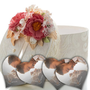 Adesivo Coração Obrigado, Casamento de Foto Ultra Mínimo da Música