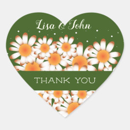 Adesivo Coração Obrigado, Floresta Florestal de Envelope Verde