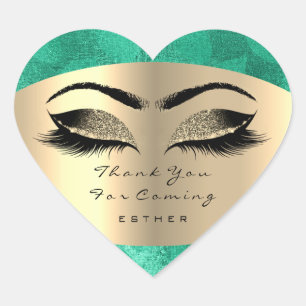 Adesivo Coração Obrigado Por Vir A Nome Heart Green Sweet 16th