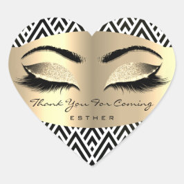 Adesivo Coração Obrigado Por Vir O Nome Heart Black White