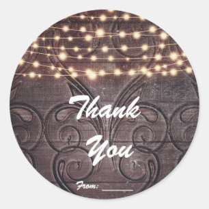 Adesivo Coração Ocidental Talhado em Madeira e Luzes Favor