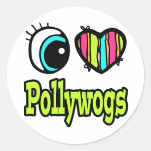 Adesivo Coração Olho Brilhante Eu Adoro Pollywogs
