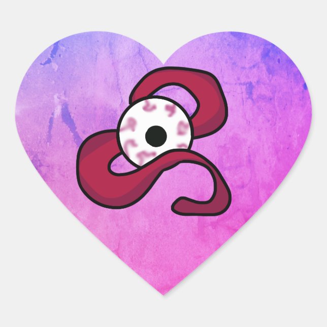 Adesivo Coração Olho Enigmático Enrelaçado (Frente)