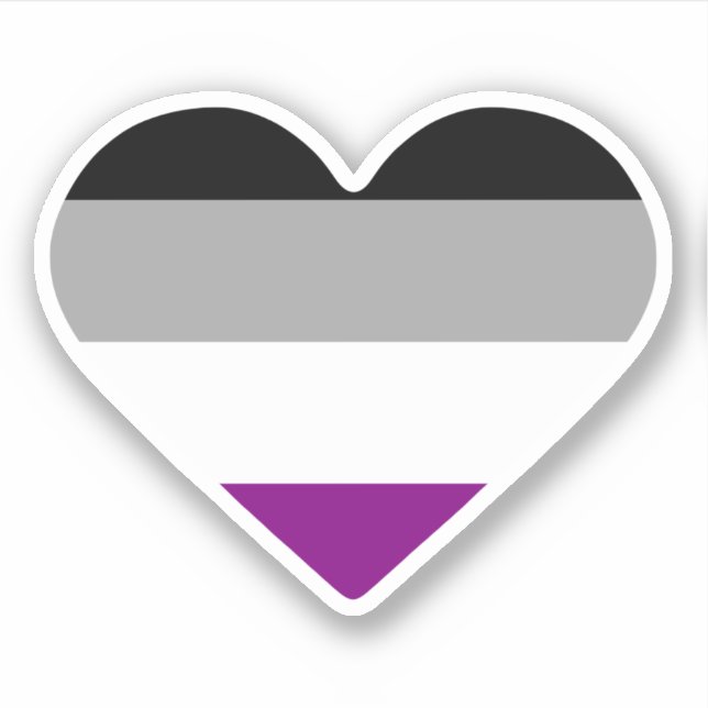 Adesivo Coração Orgulho Assexual (Frente)