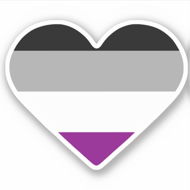 Adesivo Coração Orgulho Assexual (Frente)