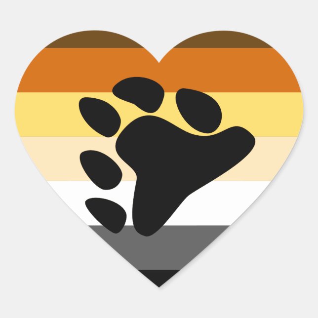Adesivo Coração Orgulho de Urso (Frente)