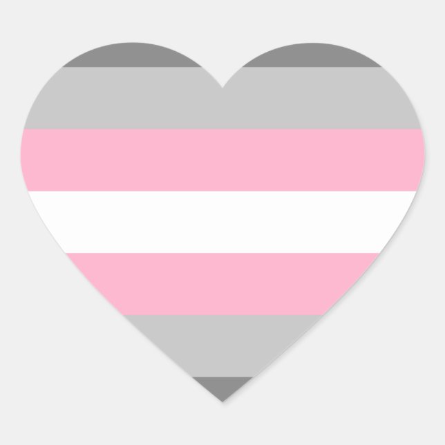 Adesivo Coração Orgulho Demigirl (Frente)