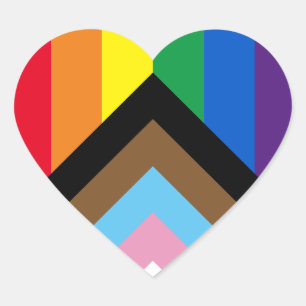 Adesivo Coração Orgulho Diversidade inclusiva arco-íris Lgbtq gay