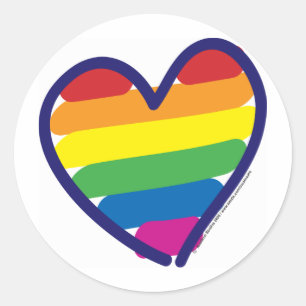 Adesivo Coração Orgulho gay