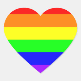 Adesivo Coração Orgulho gay do arco-íris LGBT