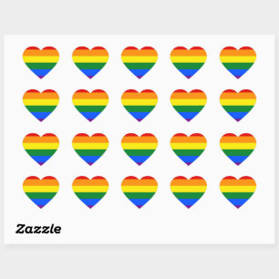 Adesivo Coração Orgulho Gay LGBTQIA+ em forma de coração