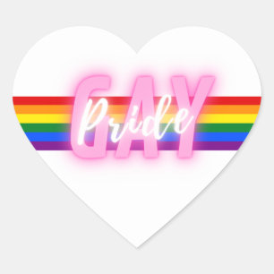 Adesivo Coração Orgulho gay Love For All