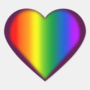 Adesivo Coração Orgulho gay Stickers Mesma Sexo Rainbow Love Stick