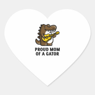 Adesivo Coração Orgulhosa mãe de um jacaré de gator