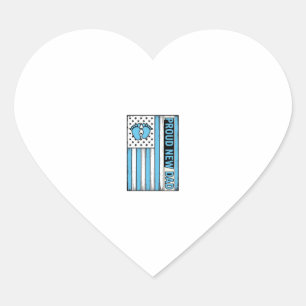 Adesivo Coração Orgulhoso Novo Pai Bebê Pés Bandeira Vetor Design_