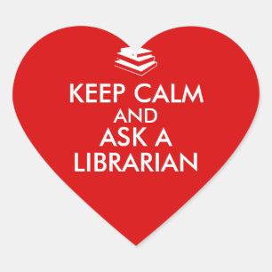 Adesivo Coração Os presentes do bibliotecário mantêm a calma par
