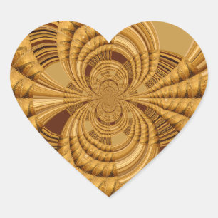 Adesivo Coração Ouro Giraffe Art