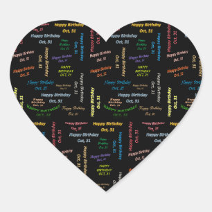 Adesivo Coração Outubro, 31 Aniversário