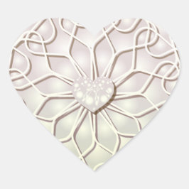 Adesivo Coração Padrão cardíaco do Rosa Dourado LOVE geométrico