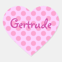 Adesivo Coração Padrão de Bolinhas Rosa Girly Personalizado