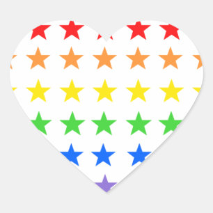 Adesivo Coração Padrão de Starry Colorido Moderno