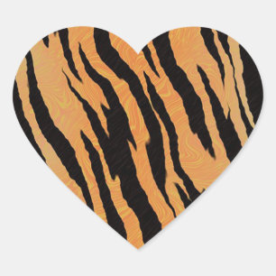Adesivo Coração Padrão do Tiger