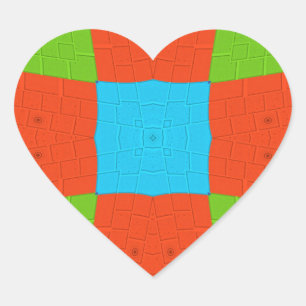 Adesivo Coração Padrão étnico europeu tribal