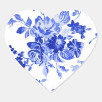 Padrão floral azul-vitage