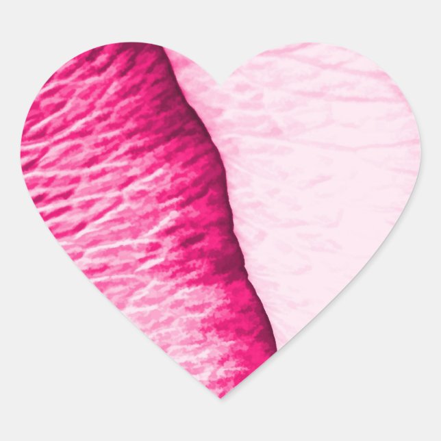 Adesivo Coração Padrão Petal de Rosa de Coração Quebrado (Frente)