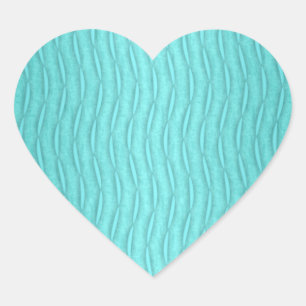 Adesivo Coração Padrão Vertical Wavy Turquoise Esmaecido