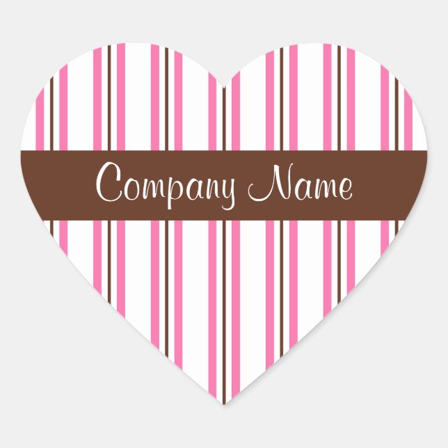 Adesivo Coração Padrões de Coração para Empresas de Bakery (Frente)