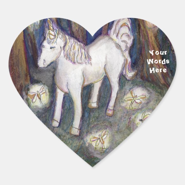 Adesivo Coração Padrões Decais Personalizados de Arte Florestal Un (Frente)