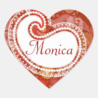 Adesivo Coração Paela vermelha da escarpa