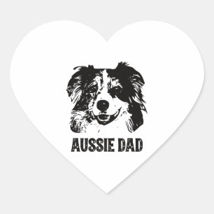 Adesivo Coração Pai Mens Aussie - Pai de Cachorro Australiano