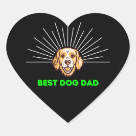 Adesivo Coração Pai Pawsome: Melhor Design de Vedante de Cachorro